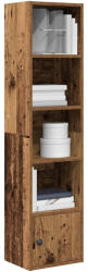 vidaXL antik fa színű szerelt fa könyvszekrény 31x24x127 cm
