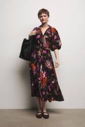 MEDICINE kiszélesedő ruha viszkózzal - fekete XS