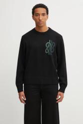 Filling Pieces pulóver férfi gyapjúval Knit Sweater Knot - fekete L