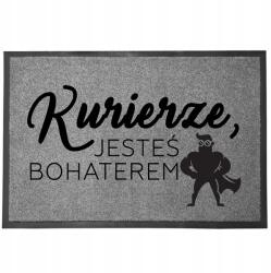TabPrint Lábtörlő Bejárati Szürke Otthoni Dekoráció Ajándék Futár Hős (WYCIERACZKA KURIER BOHATER SZARA)