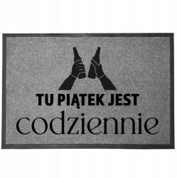 TabPrint Lábtörlő Bejárati Szürke Otthoni Dekoráció Ajándék Minden Nap Péntek (WYCIERACZKA CODZIENNIE PIĄTEK SZARA)