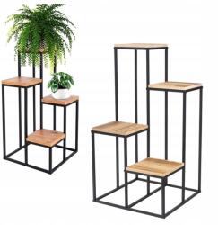 Nobo Kids Virágtartó Állvány Növényeknek Fém 4 Polcos Álló Polc Loft 67cm (CH-248841)