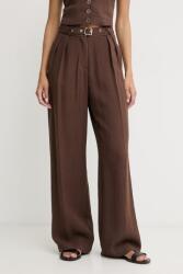Simona Corsellini széles szárú női viszkóz nadrág - barna 34