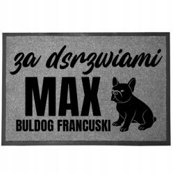 TabPrint Lábtörlő Szürke Kutyáknak Az Ajtó Mögött Kutya Neve Bulldog (WYCIERACZKA SZARA Z IMIENIEMPSA PXX932)