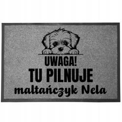 TabPrint Lábtörlő Szürke Ajándék Kutyusnak Máltai Kutya Nevével (WYCIERACZKA SZARA Z IMIENIEMPSA PXX935)