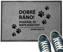 TabPrint Lábtörlő Monokróm 40X60 Bemeneti Az Ön Címe Személyre Szabott MIX Wz (WEJŚCIOWA WYCIERACZKATRWAŁA 40x60)