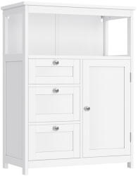 Brius Dulap baie 3 sertare dulap raft reglabil mdf, 60x30x80 cm, depozitare eficienta, alb (EZ-BBC542P31)