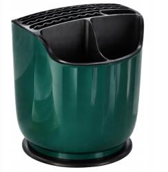  Álló Konyhai Szárító Tartály Forgatható Csepegtető 360 Evőeszköz Zöld (Organizer na Sztućce Obrotowy Zielony)