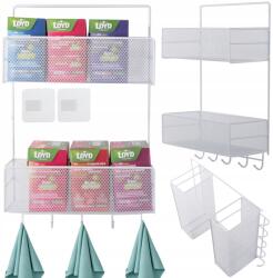 Verk Group Rendszerező fém akasztós konyhai akasztós polc fürdőszoba akasztó (27236_B)