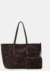 Gianni Chiarini shopper női velúrbőr MASHUP - barna Univerzális méret