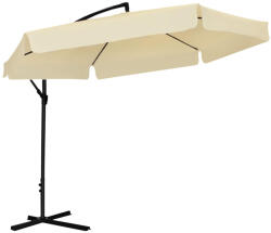 Brius Umbrela gradina tip banana cu mecanism inclinare, impermeabila, diametru 300 cm, husa inclusa, bej (GAO-2866)