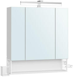 Brius Dulap de baie de perete, cu oglinda si LED, prize si USB incorporate, 70x16x75 cm, alb (EZ-BBK126W01)