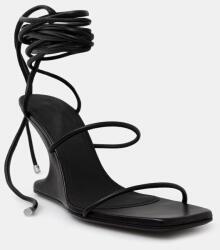 Rick Owens Lilies bőr szandál éksarokkal Cantilever 8 - fekete Női 40