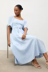 ANSWEAR ruha lenkeverékből - kék S - answear - 25 990 Ft