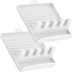  Rendszerező Csepegtető Szerszám Csepegtető Konyhai Állvány Fehér 2 db (Ociekacz Na Przybory Podstawka Biały 2 Sztuki)