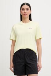 Jack Wolfskin női pamut póló Celebrate The Paw - sárga M