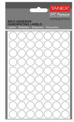 Tanex Etichete autocolante rotunde albe, 13 mm, TANEX, 700 buc/set