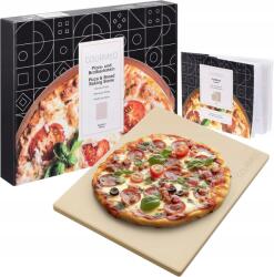 Navaris Pizza sütőkő, Gourmeo, 38 x 30 x 1, 5 cm, kordierit kerámia, téglalap alakú (4260448130769)