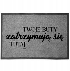 TabPrint Lábtörlő Bejárati Szürke Otthoni Dekorációs Ajándék Cipő 60X40cm (WYCIERACZKA TWOJE BUTY SZARA)