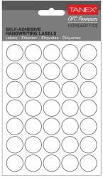 Tanex Etichete autocolante rotunde albe, 19 mm, TANEX, 350 buc/set