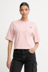 Diesel crop top női pamut T-CROPYN - rózsaszín XS