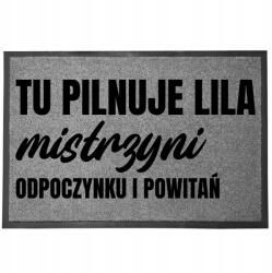 TabPrint Lábtörlő Bejárati Szürke Kutyatartó Pihenés Mestere Kutya Neve (WYCIERACZKA SZARA Z IMIENIEMPSA PXX917)