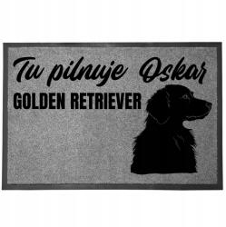 TabPrint Lábtörlő Szürke Kutyatáblázat Golden Retriever Kutya Nevével (WYCIERACZKA SZARA Z IMIENIEMPSA PXX928)