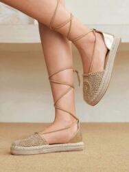 Shein Arany Espadrilles Klasszikus Kötött Kerek Orrú Cipő Styleloop 38-AS (sx25040104938759500)