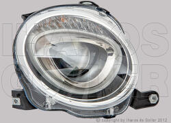 Fiat 500 2016-2024 - Fényszóró H7/PY24W jobb DEPO