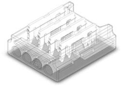 Optonica 4 tűs csatlakozószalag rögzítése vezetékhez 10 mm-es smd-hez, LED szalaghoz SMD 10 mm, Optonica, 6574 (6574)