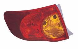 Toyota Corolla 2007-2010 - Hátsó lámpa üres bal külső (4 ajtós)