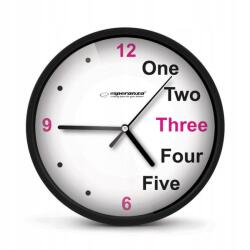  Falióra Klasszikus Analóg 20CM Falra Fekete Jól Olvasható Robusztus (EHC014K)