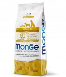 Monge Komplett Kutyaeledel kutyáknak Csirke rizzsel és burgonyával 12Kg- a Monge márkától
