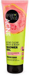Organic Shop ACNE tusfürdő pattanásos bőrre bio guavával, 200 ml - hajvarazs