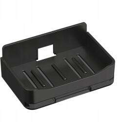 EdiBazzar Fürdőszobai Szappantartó Falra Akasztható Fogantyú Fúrás Nélkül Fekete (Mydelniczka Łazienkowa Na Mydło Wisząca)