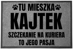 TabPrint Lábtörlő Bejárati Szürke Kutya Ugatás A Futárra Kutya Neve (WYCIERACZKA SZARA Z IMIENIEMPSA PXX914)