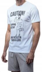 sinsay férfi nyári pamut pizsama Skipping Leg Days Chicken Legs Gym L