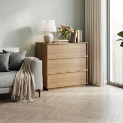 Gutent Komód, 3 fiókos, modern, fa, nappaliba, hálószobába, előszobába, tölgy (1005)