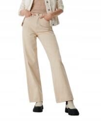 sinsay Bézs Farmer Nadrág Magas Derekú Zsebek Széles Szárú Klasszikus 34-ES