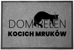 TabPrint Lábtörlő Bejárati Szürke Otthon Dekoratív Ajándék Doromboló Ház (WYCIERACZKA DOM PEŁEN MRUKÓW SZARA)