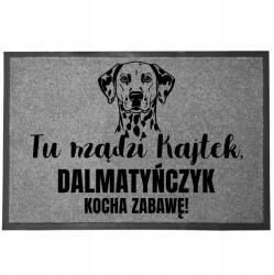 TabPrint Lábtörlő Szürke 60X40 Kutyatartó Kutyanévvel Dalmát (WYCIERACZKA SZARA Z IMIENIEMPSA PXX938)