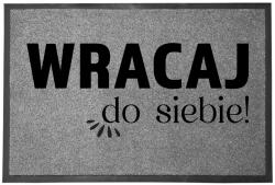 TabPrint Lábtörlő Bejárati Szürke Otthon Dekoratív Ajándék Gyere Vissza Magadhoz (WYCIERACZKA WRACAJ DO SIEBIE SZARA)
