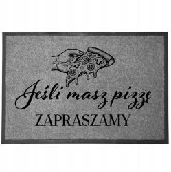 TabPrint Lábtörlő Bejárati Szürke Otthoni Dekoráció Ajándék, Ha Van Pizzád (WYCIERACZKA JEŚLI MASZ PIZZĘ SZARA)