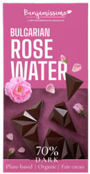 Bio Benjamin Benjamíssimo Bolgár rózsavízzel fekete csokoládé vegán - bio - 60g - delfinbuvar