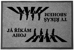 TabPrint Lábtörlő Bejárati Szürke Én Beszélek Üdvözöljük Vicces Ajándék Dekoratív (Wycieraczka Szara JA MÓWIĘ WITAJ)