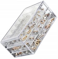 EdiBazzar Átlátszó Ékszertároló doboz Ajándék láda (Organizer Kuferek Do Przechowywania Biżuterii)