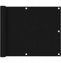 vidaXL Erkélyparaván, fekete, 75x300 cm, Oxford szövet (135056)