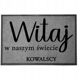 TabPrint Lábtörlő Bejárati Monokróm 40X60 Ajándék Nyomtatás Erős Stílus Dekoráció (WYCIERACZKA MONOCHROM SZARA MOCNA STYL TRWAŁA)