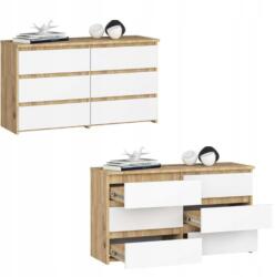 AKORD Komód szekrény CL100 6 fiókos artisan-fehér Akd (KOMMCL1006SZARTWEISSPK)