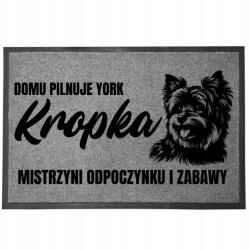 TabPrint Lábtörlő Bejárati Szürke 60X40 A Ház Kutyatartója York A Kutya Neve (WYCIERACZKA SZARA Z IMIENIEMPSA PXX930)